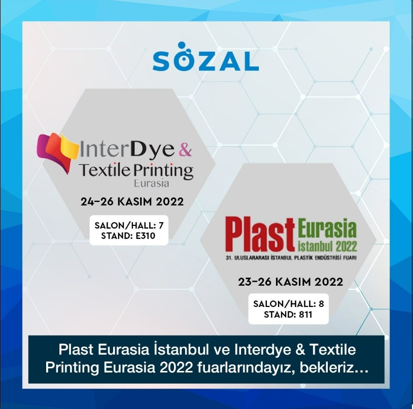 We are at the Plast Eurasia Istanbul and Interdye & Textile Printing Eurasia Fair.